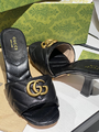 Босоножки Gucci женский кожа черный 12255-4