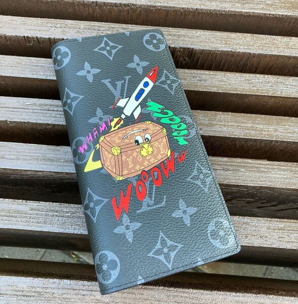 Визитница Louis Vuitton женский кожа бордовый 16004