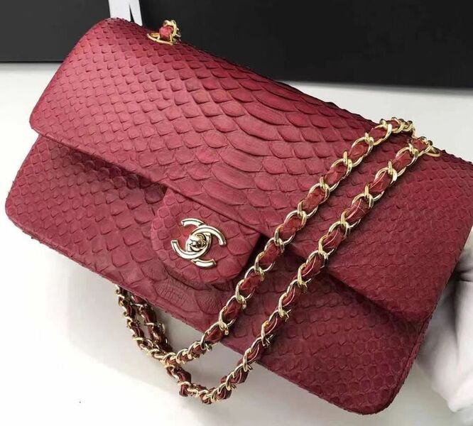Сумка Chanel 2.55 женский кожа бордовый 101215