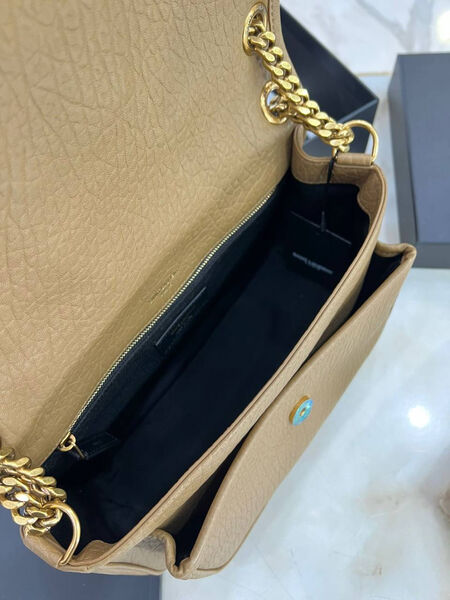 Сумка Saint Laurent женский кожа бежевый 170611-4