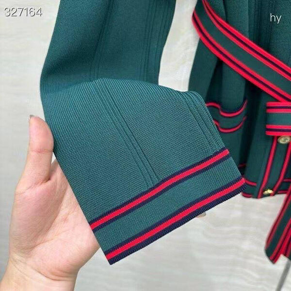 Кардиган Gucci женский вязаная ткань болотный 192333-8
