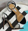 Босоножки Aquazzura женский кожа chèvre черный 181542