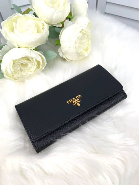 Кошелек Prada женский кожа черный 132292-5