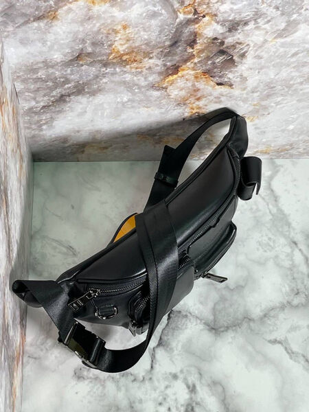 Мужская сумка слинг Prada мужской кожа черный 111134-4