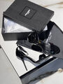 Босоножки Saint Laurent женский кожа черный 105231-2