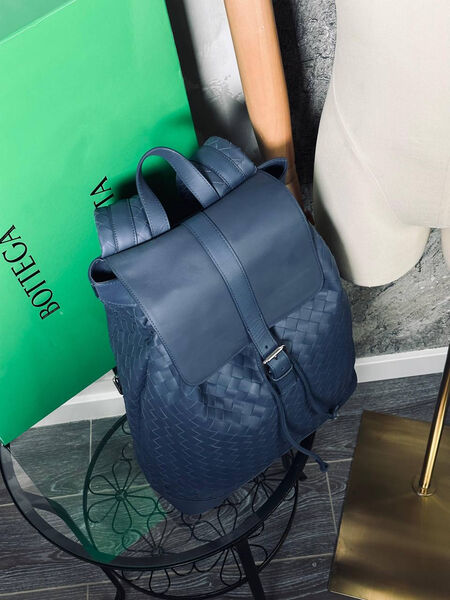 Мужской рюкзак Bottega Veneta мужской кожа синий 131375-7