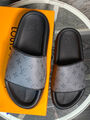 Мужские шлепки Louis Vuitton мужской кожа графитовый 151944-5