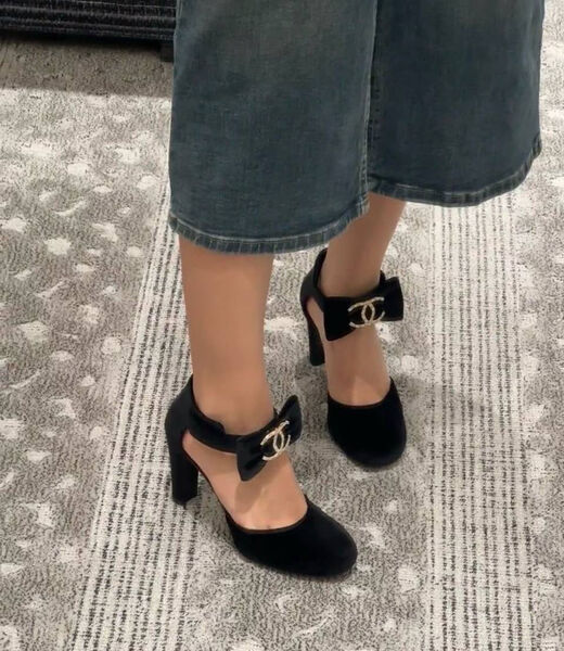 Туфли Chanel женский замша черный 176240-4
