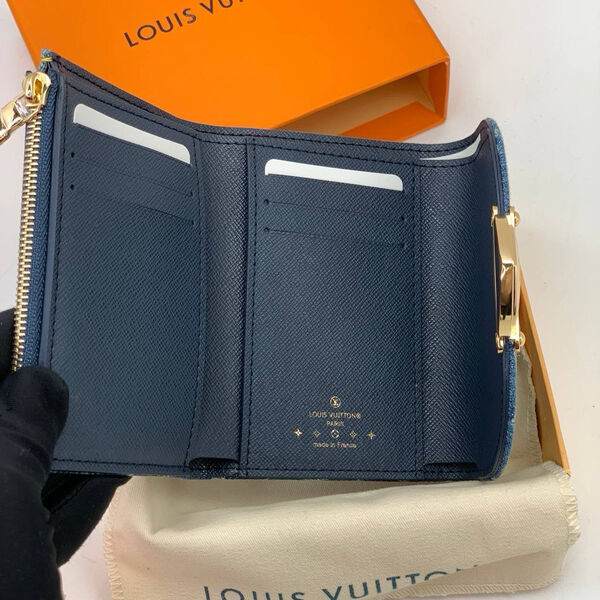 Кошелек Louis Vuitton женский кожа синий 149768-2