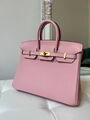 Сумка Hermès Birkin 25 женский кожа розовый 150147-2