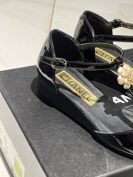 Балетки Chanel женский кожа черный 134315-3