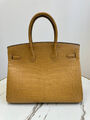 Сумка Hermès Birkin 35 женский кожа горчичный 162975-2