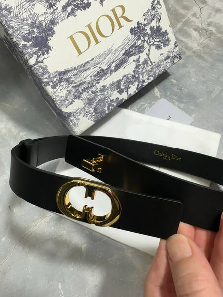 Женский ремень Christian Dior женский кожа черный 139082-4