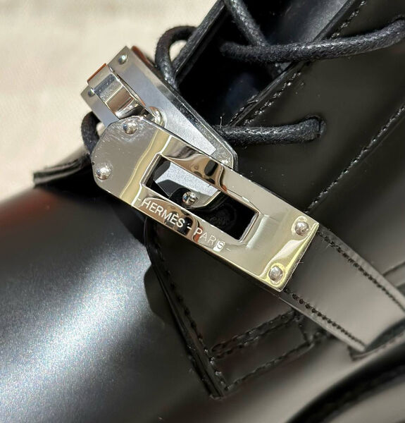 Ботинки Hermès женский кожа черный 13980-10