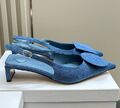 Туфли Jacquemus женский ткань бирюзовый 150753-1