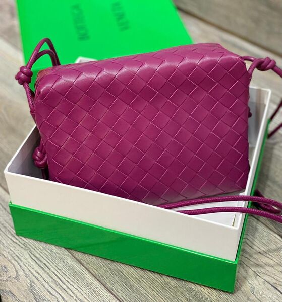 Сумка Bottega Veneta женский кожа бордовый 72588-2
