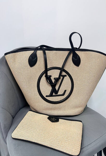 Сумка Louis Vuitton женский текстиль бежевый 196430-2