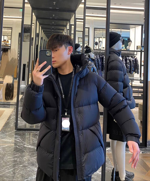Мужской пуховик Moncler мужской черный 201801-9