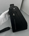 Мужская сумка слинг Montblanc мужской кожа черный 200798-4