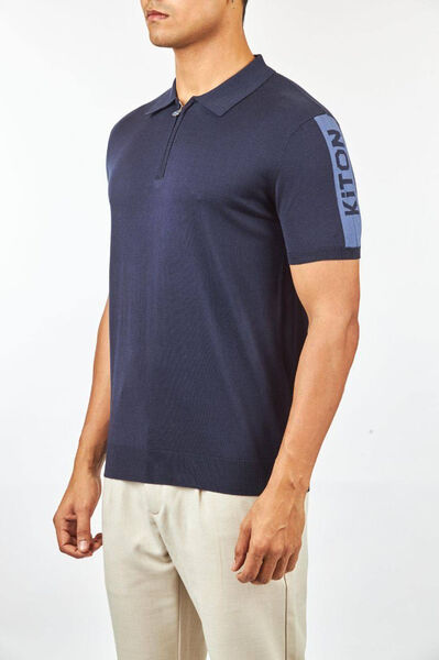 Мужское поло Kiton мужской синий 142239