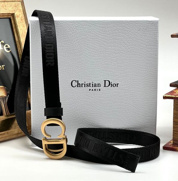 Женский ремень Christian Dior женский кожа черный 21174