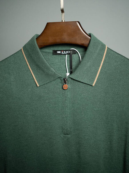 Мужское поло Kiton мужской болотный 160541-3