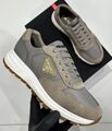 Мужские кроссовки Prada мужской текстиль графитовый 185046-1