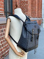 Мужской рюкзак Gucci мужской канва графитовый 123790-6