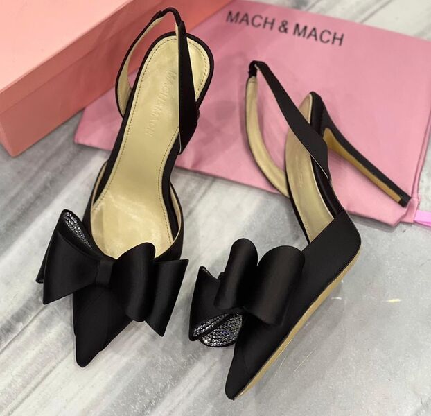Туфли Mach & Mach женский сатин черный 115085