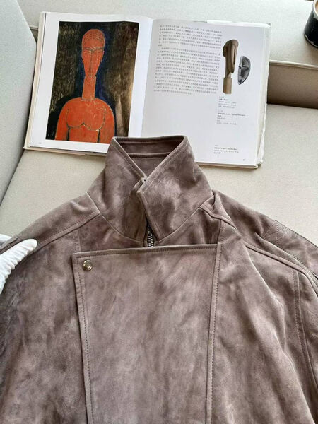 Куртка Saint Laurent женский замша графитовый 196676-4