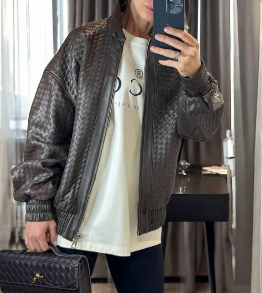 Куртка Bottega Veneta женский кожа 186389
