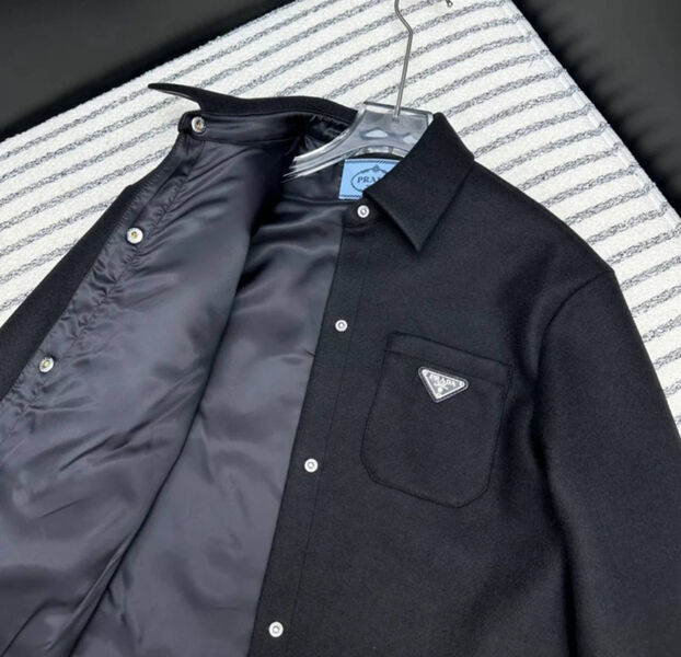 Рубашка утепленная Prada женский черный 162996-5