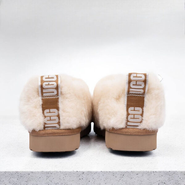 Угги Ugg Hailey Fluff Slippers женский натуральный мех бежевый 163224-3