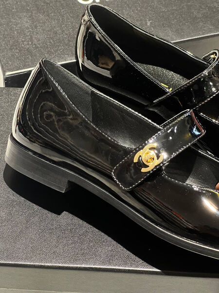 Туфли Chanel женский кожа черный 139578-3