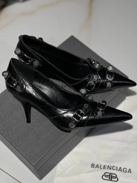 Туфли Balenciaga женский кожа черный 99084-2