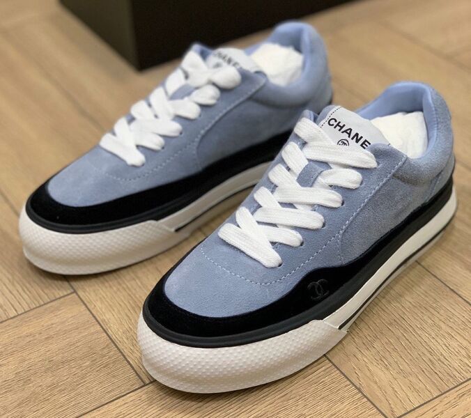 Кеды Chanel женский замша бирюзовый 124854