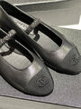 Балетки Chanel женский кожа черный 139280-3