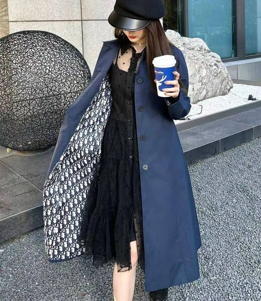 Плащ Christian Dior женский синий 143052