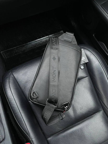 Мужская сумка слинг Montblanc мужской кожа черный 100980-2
