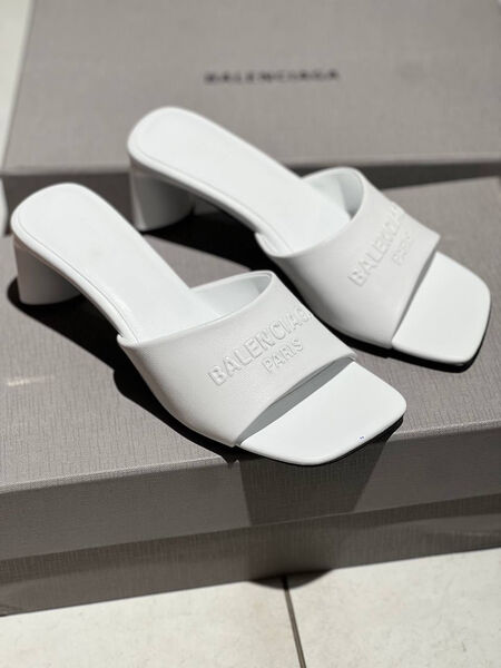 Шлепки Balenciaga женский кожа белый 150825-3