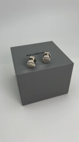 Серьги Balenciaga серебристый 176074