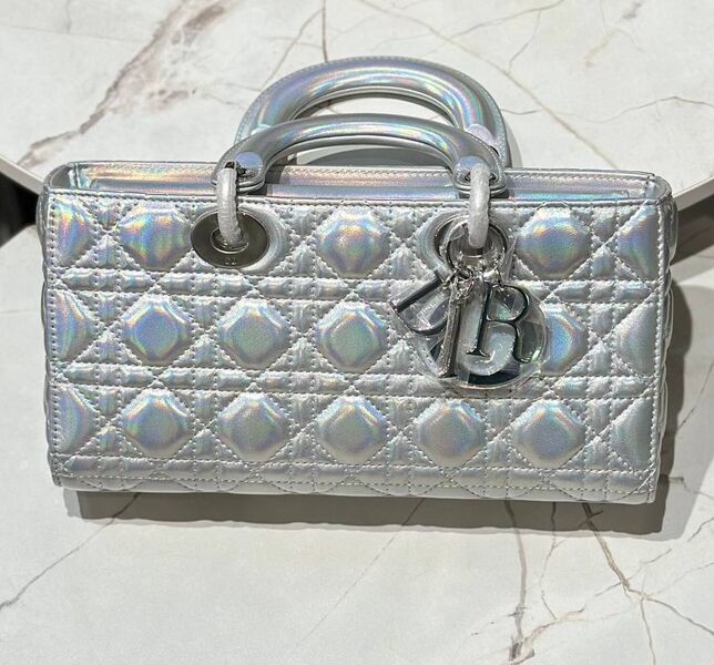 Сумка Christian Dior Lady женский кожа графитовый 142727