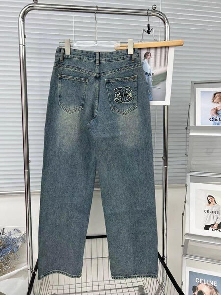 Джинсы Chanel женский джинса болотный 124538
