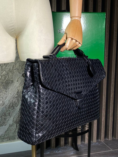 Мужской портфель Bottega Veneta мужской кожа черный 62002-12