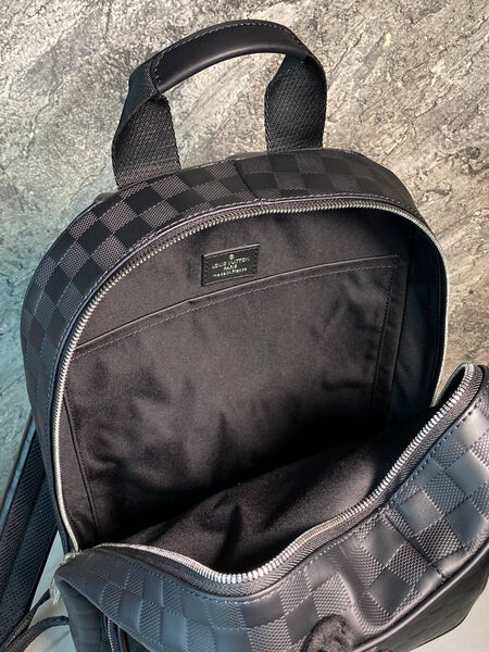 Мужской рюкзак Louis Vuitton мужской кожа черный 170384-5