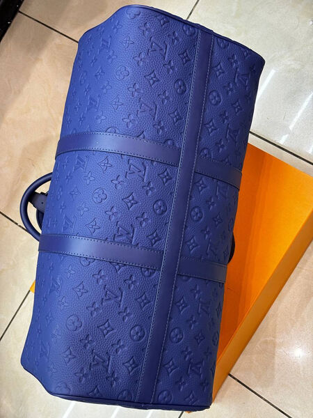 Дорожная сумка Louis Vuitton мужской кожа синий 169293-4