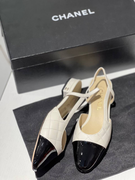 Туфли Chanel женский кожа белый 79661-4