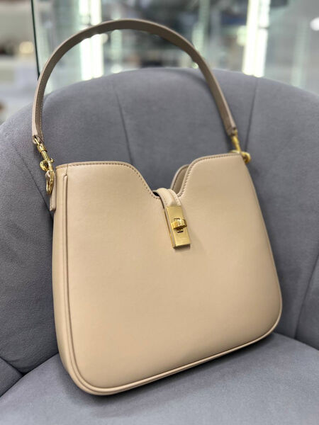 Сумка Celine женский кожа бежевый 186560