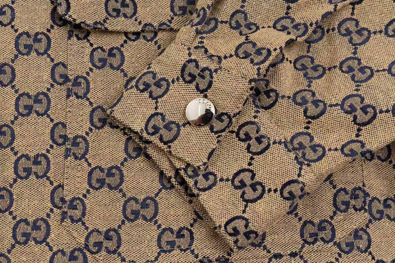 Мужская рубашка Gucci мужской бежевый 173321-7