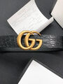 Мужской ремень Gucci мужской кожа черный 108648-2